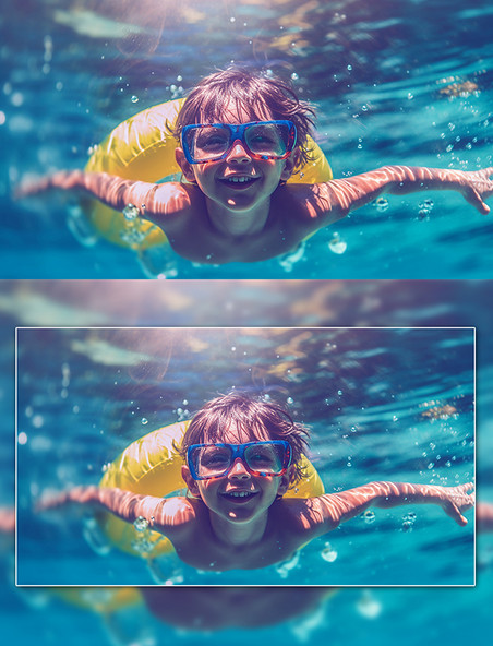 游泳池儿童游泳游泳圈眼镜夏天夏季运动
