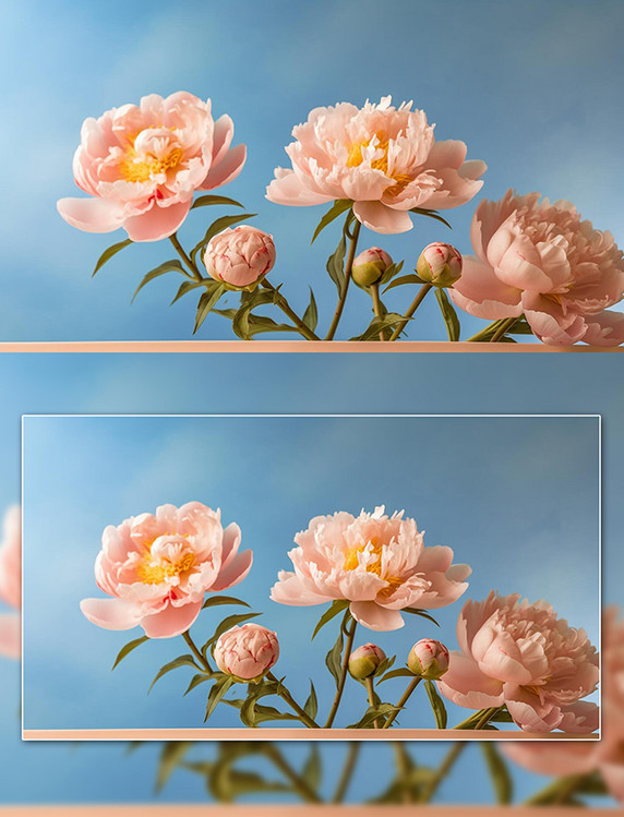 春季花草芍药花花朵花骨朵