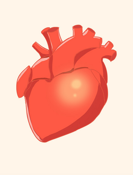 手绘卡通心脏器官免抠元素