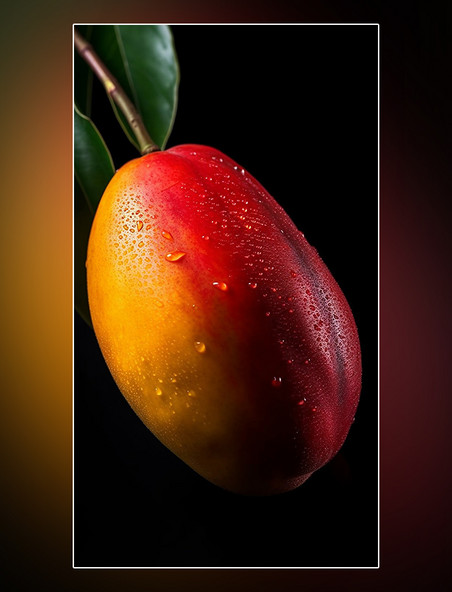 摄影图超级清晰夏日水果甜品芒果特写水果新鲜芒果
