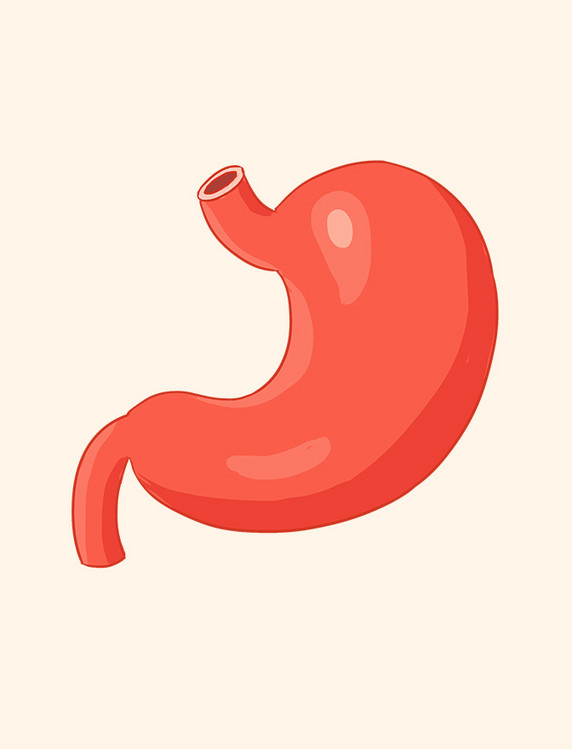 手绘卡通胃器官免抠元素