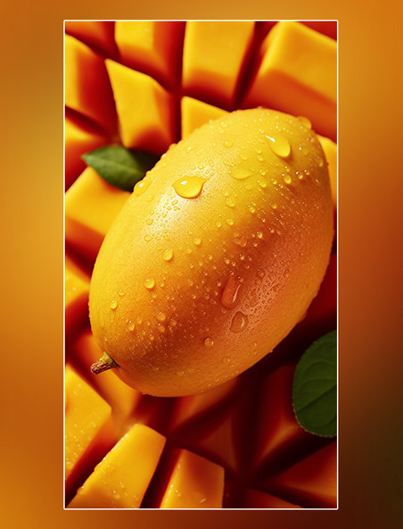 夏日水果甜品摄影图超级清晰芒果特写水果新鲜芒果