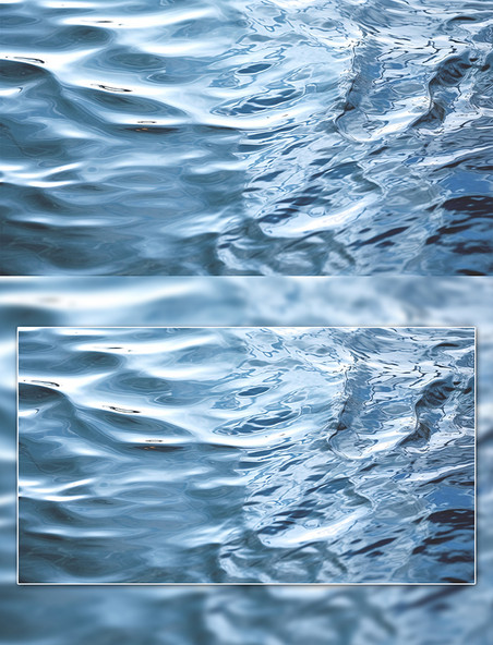 蓝色水面波纹水纹风景