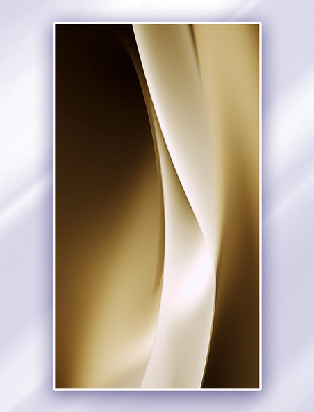 金色抽象光滑的曲线线条光泽手机壁纸