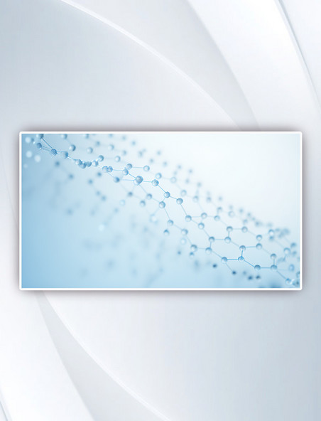 科学蓝色材料分子材料结构背景摄影图