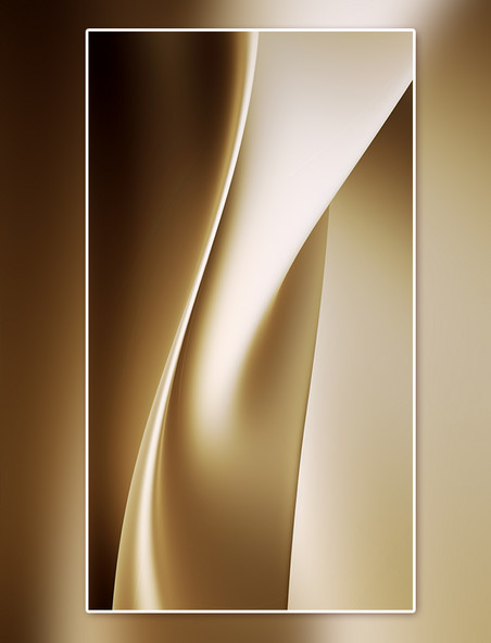 渐变抽象光滑的曲线线条金色光泽手机壁纸