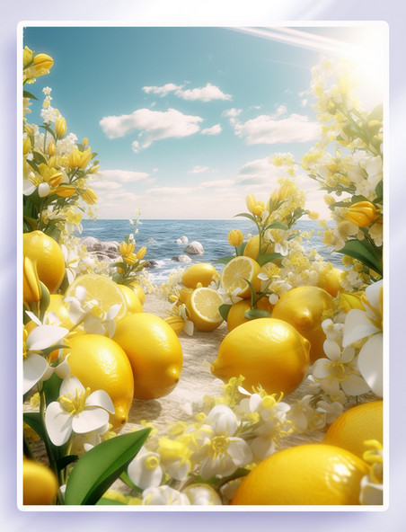 创意夏季柠檬摄影