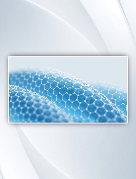 蓝色材料分子材料结构背景摄影图