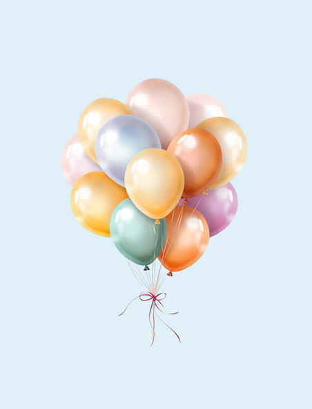 庆祝卡通手绘气球祝生日快乐