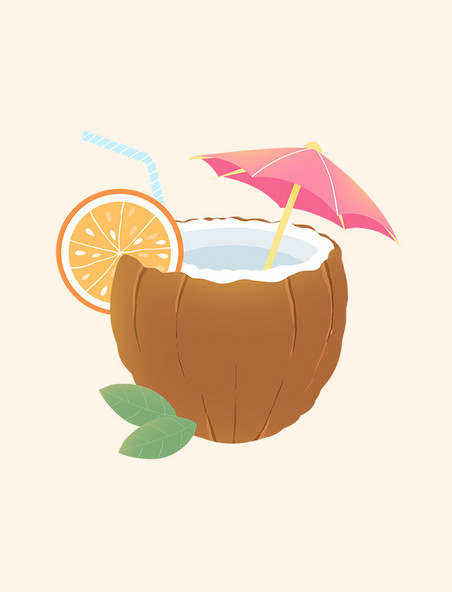 夏天水果椰子椰子汁食物