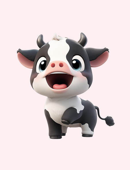 立体动物卡通可爱小牛