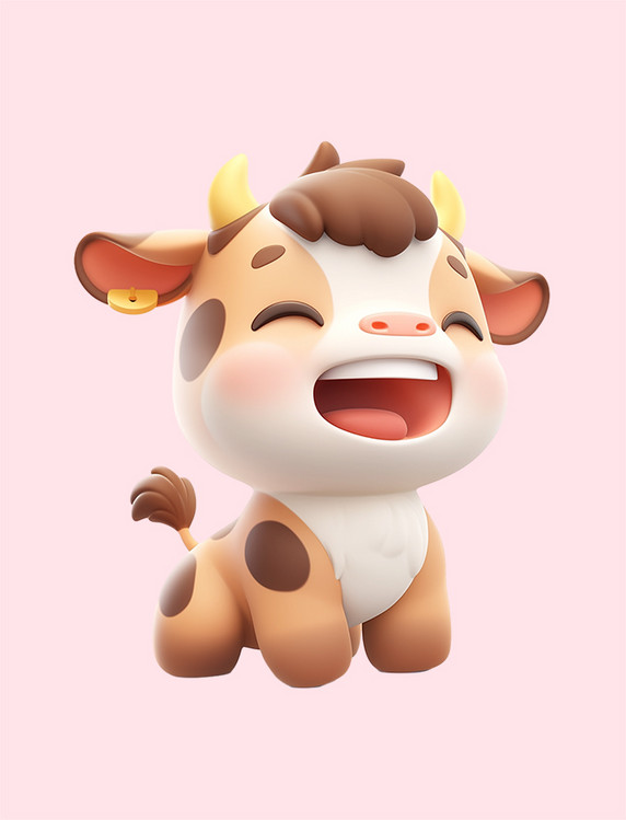 立体动物卡通可爱小牛