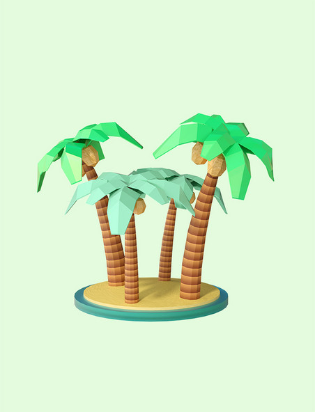 夏天夏季椰子树