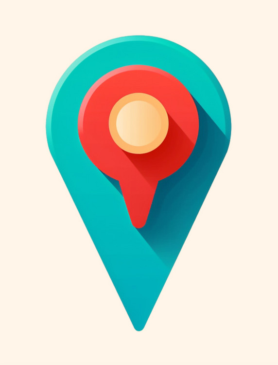 端号位置地图图标定位位置元素