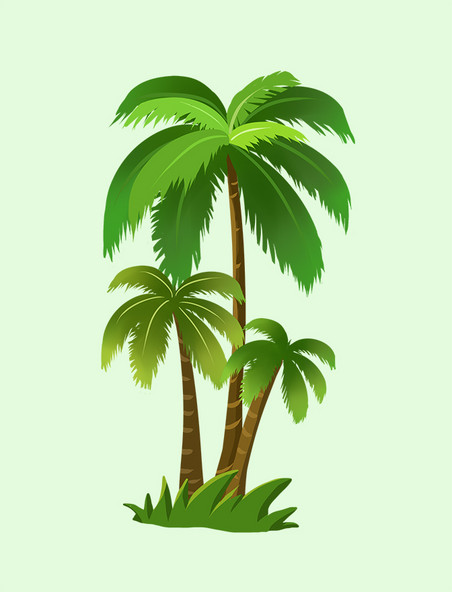 热带元素绿色椰子树