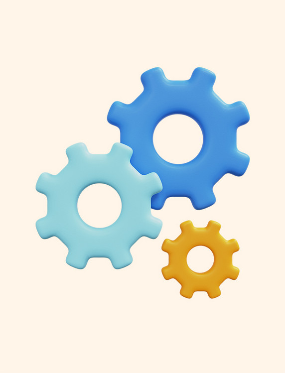 3D立体办公齿轮图标