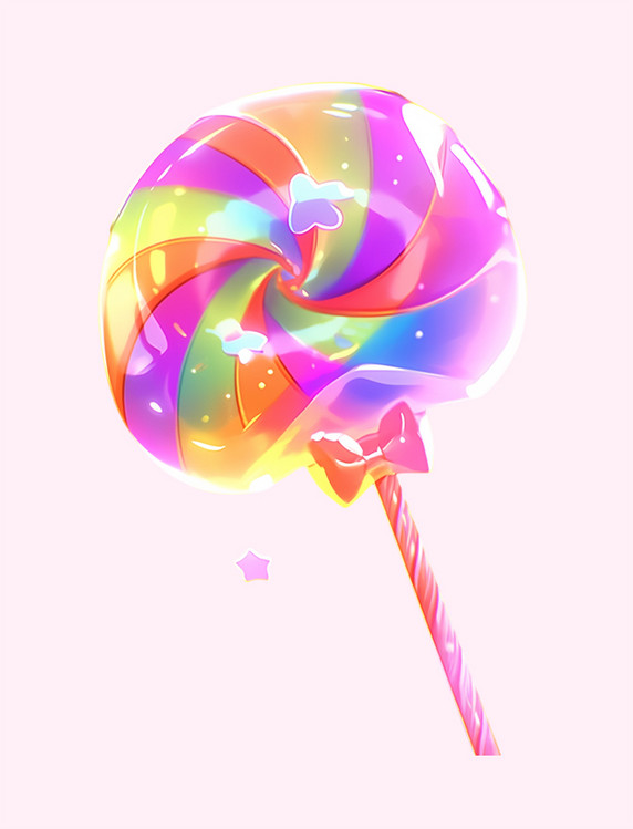 棒棒糖图标礼物彩色渐变3D立体