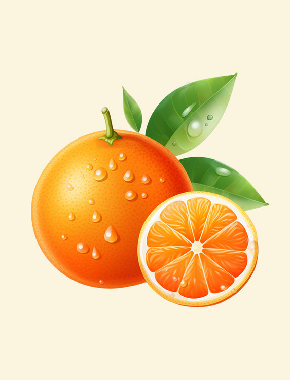 新鲜夏日橙子