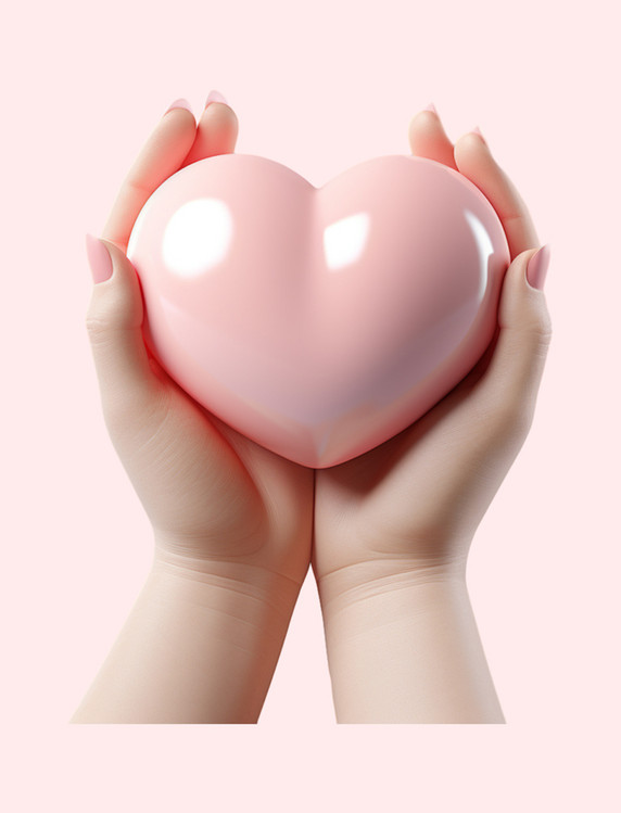 3D立体手持物品爱心美观透明质感