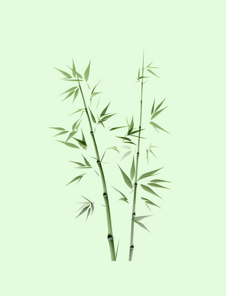 绿色立体竹子