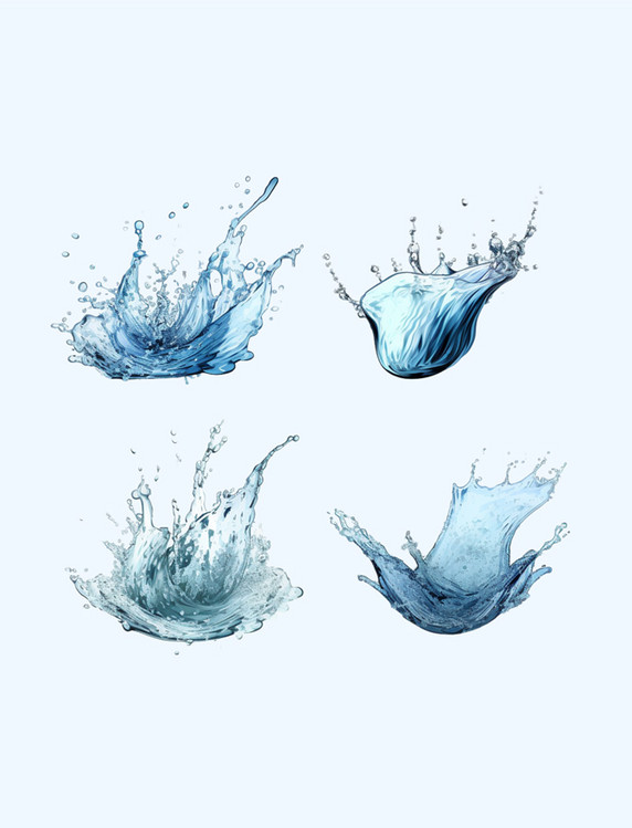 液体水花水合物蓝色水元素