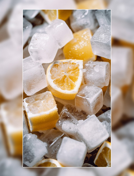 夏季饮料冰块柠檬夏天冰凉清凉