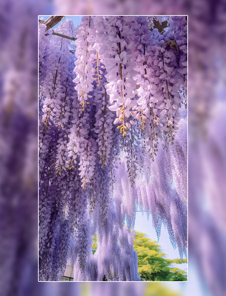 夏季花草植物紫藤花花朵