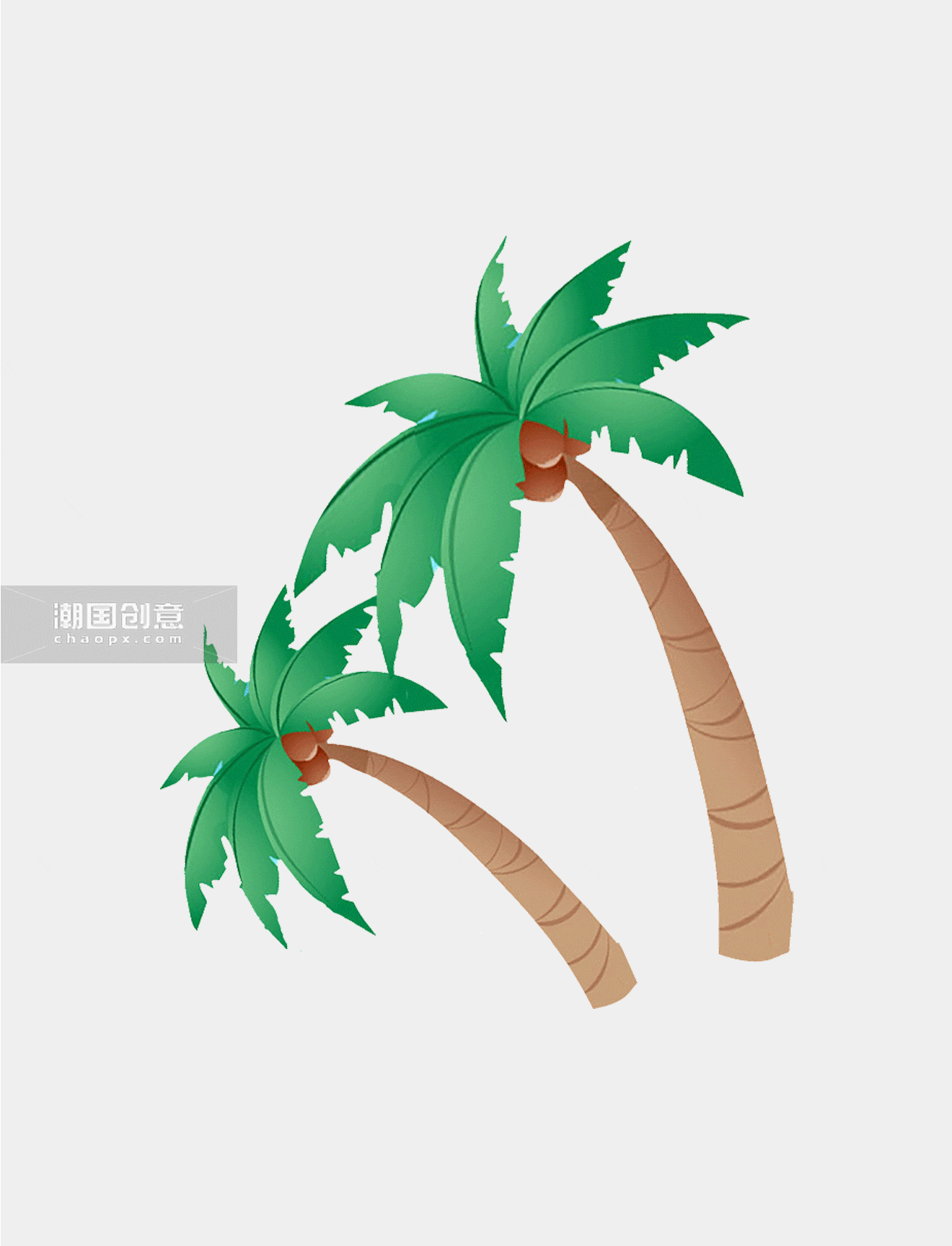 旅游旅行度假夏天热带椰子树植物树木树动图gif