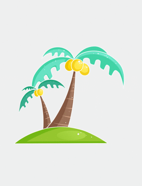 绿色植物椰子树树木树热带动图gif