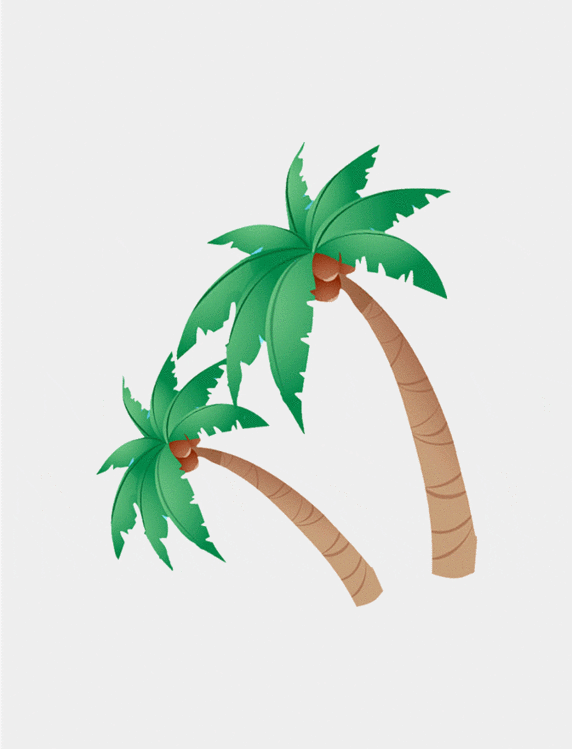 旅游旅行度假夏天热带椰子树植物树木树动图gif