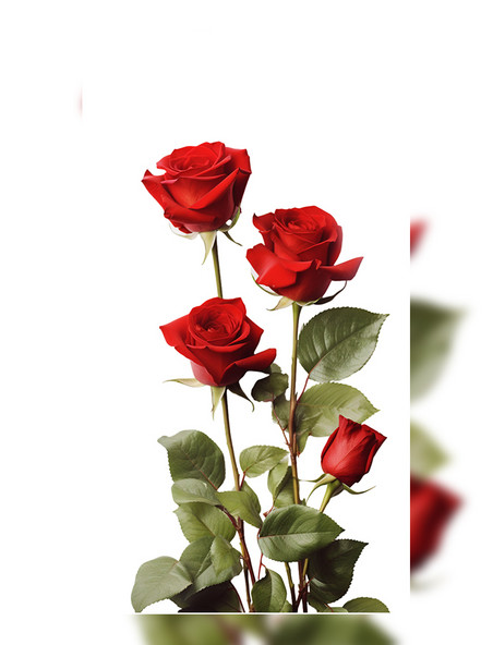 唯美植物花草红色玫瑰花花朵七夕情人节