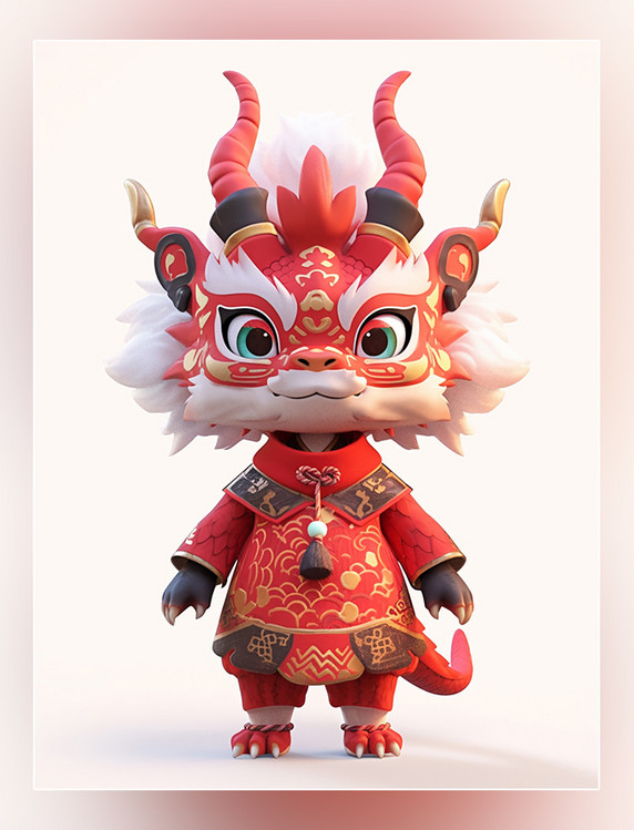 可爱的中国龙新年龙传统艺术丰富多彩的龙