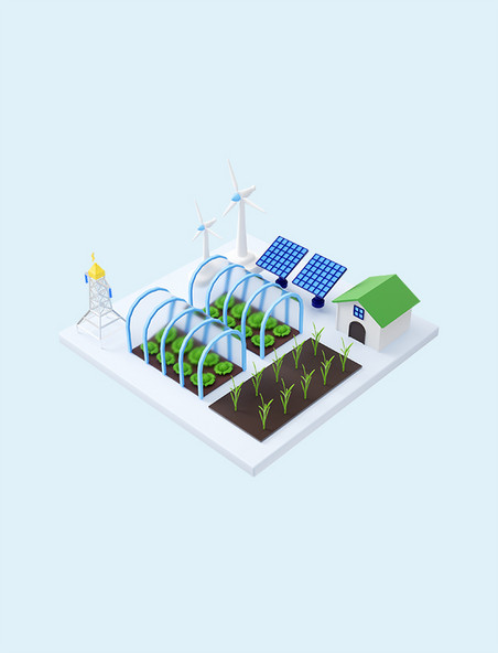 3D立体新能源农业场景