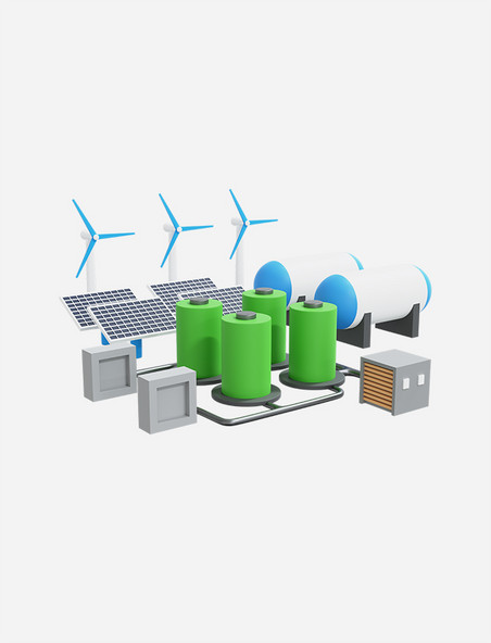 3D立体新能源风能电能