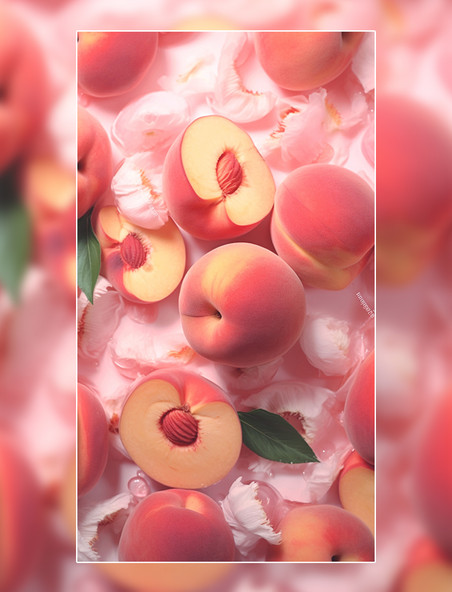 夏季水果桃子水蜜桃