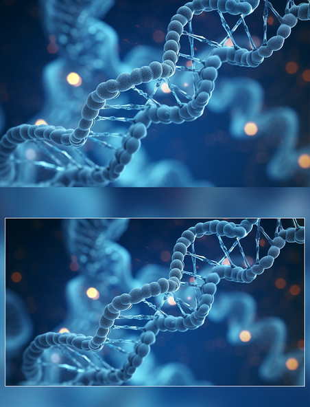 蓝色分子链医疗科技生物基因海报背景