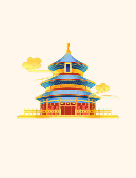 国潮地标中式建筑天台北京