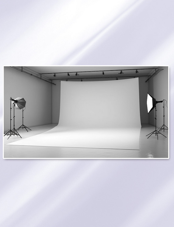  灰色和黑色渐变工作室背景 