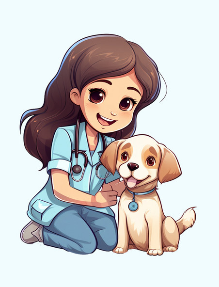 带狗的女孩可以在线咨询医生元素