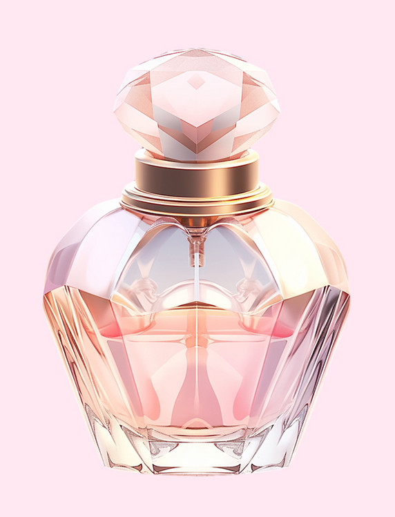 粉色香水瓶可爱真实质感写实元素
