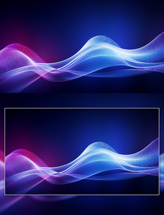 蓝紫色科技感科技曲线背景