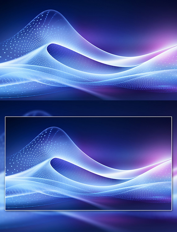 蓝紫色科技感科技曲线背景