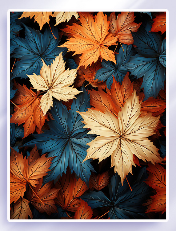 秋季气氛树叶红色叶子秋天落叶