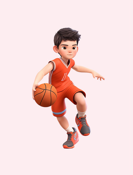 3D竞技比赛打篮球人物运动体育