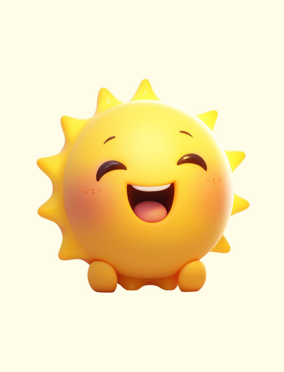 3D立体太阳笑脸小太阳夏季高温炎热阳光墨镜防晒