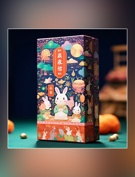 中秋节礼盒设计包装设计月饼包装兔子月饼中国传统节日