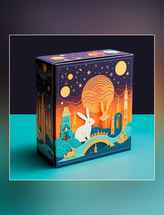 月饼包装中秋节中国传统节日礼盒设计包装设计兔子月饼