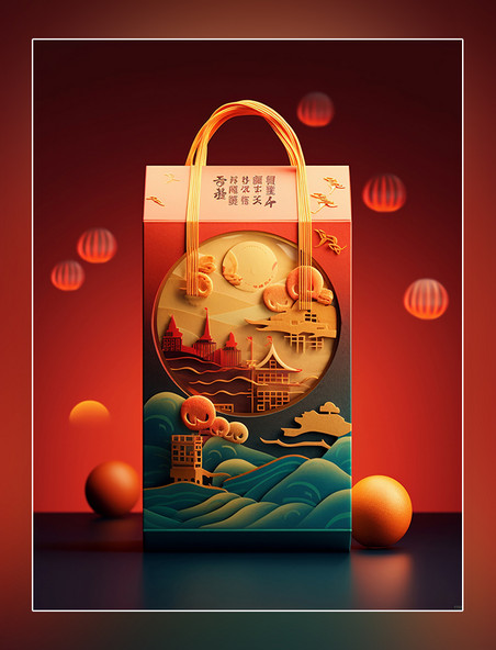 兔子月饼中秋节中国传统节日礼盒设计包装设计月饼包装