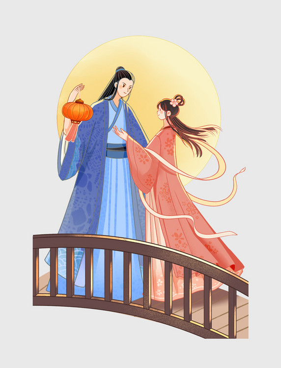 七夕情人节情侣浪漫灯笼