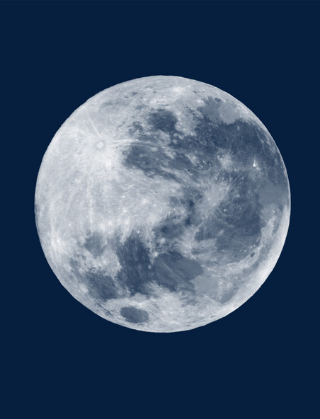 月球星球圆月月亮元素